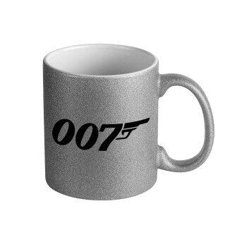 James Bond 007, Κούπα Ασημένια Glitter που γυαλίζει, κεραμική, 330ml