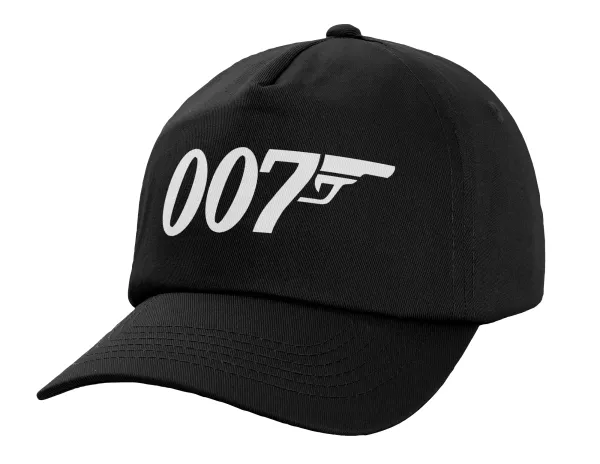 James Bond 007 — Καπέλο Ενηλίκων Baseball, 100% Βαμβακερό,  Μαύρο (ΒΑΜΒΑΚΕΡΟ, ΕΝΗΛΙΚΩΝ, UNISEX, ONE SIZE)