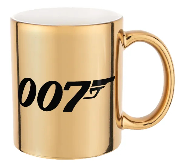 James Bond 007 — Mug ceramic, gold mirror, 330ml