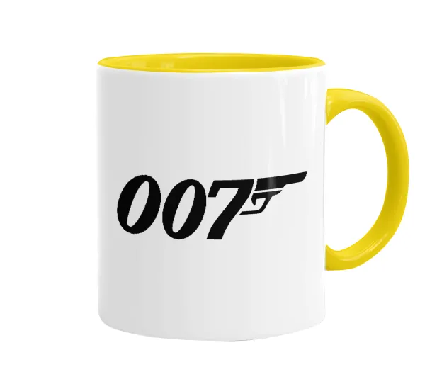 James Bond 007 — Mug colored yellow, ceramic, 330ml