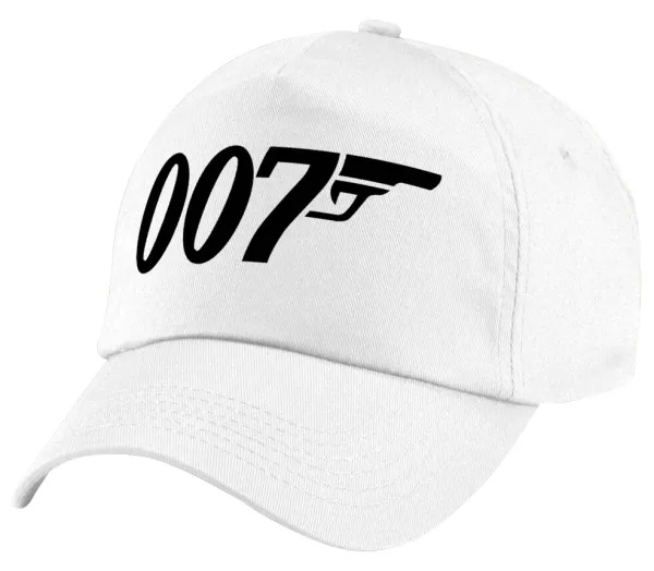 James Bond 007 — Πεντάφυλλο καπέλο Λευκό, 100% Βαμβακερό (Twill), με ρύθμιση, unisex