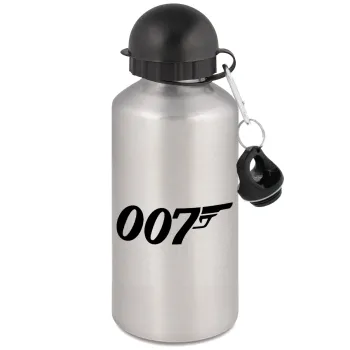 James Bond 007, Μεταλλικό παγούρι νερού, Ασημένιο, αλουμινίου 500ml