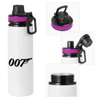 James Bond 007, Metallic water bottle with safety lid, 850ml aluminum