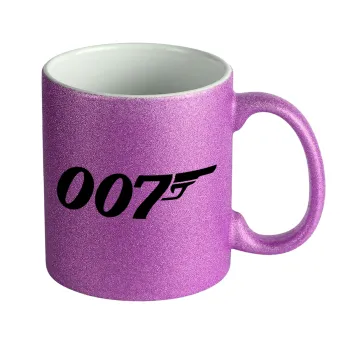 James Bond 007, Κούπα Μωβ Glitter που γυαλίζει, κεραμική, 330ml