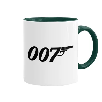 James Bond 007, Mug colored green, ceramic, 330ml