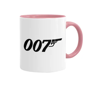 James Bond 007, Κούπα χρωματιστή ροζ, κεραμική, 330ml