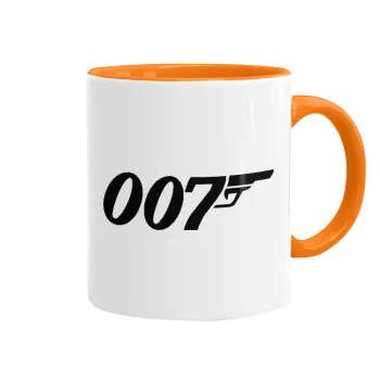 James Bond 007, Mug colored orange, ceramic, 330ml