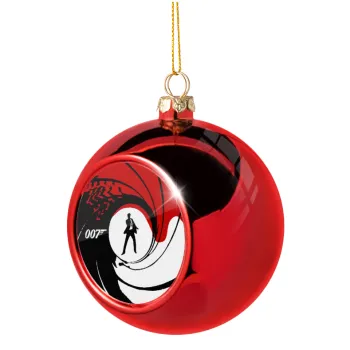 James Bond 007, Christmas tree ball Red 8cm
