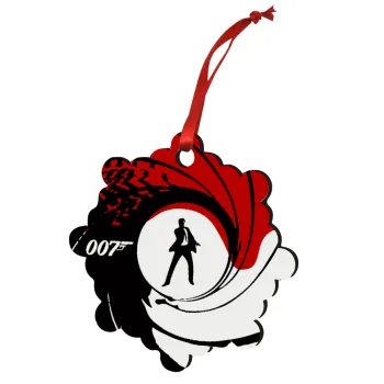 James Bond 007, Στολίδι Χριστουγεννιάτικο στολίδι snowflake ξύλινο 7.5cm