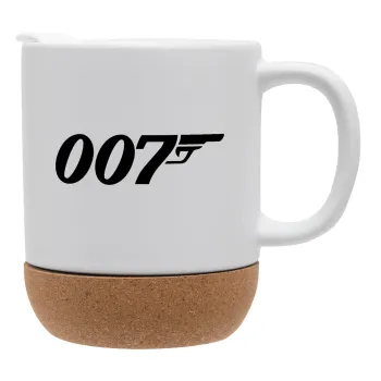James Bond 007, Κούπα, κεραμική με βάση φελού και καπάκι (ΜΑΤ), 330ml