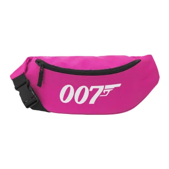 James Bond 007, Unisex τσαντάκι μέσης (μπανάνα) χρώματος ΡΟΖ με 2 τσέπες