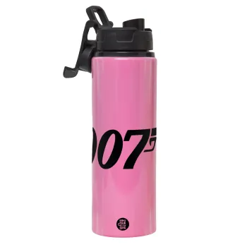 James Bond 007, Metallic water bottle with safety lid, 850ml aluminum
