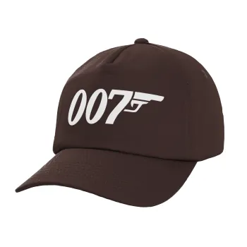 James Bond 007, Καπέλο Ενηλίκων Baseball, 100% Βαμβακερό, Chocolate, Καφέ (ΒΑΜΒΑΚΕΡΟ, ΕΝΗΛΙΚΩΝ, UNISEX, ONE SIZE)