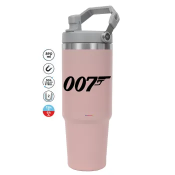 James Bond 007, Pink color, 890ml (30oz) stainless Steel Tumbler with Handle