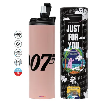 James Bond 007, Tumbler stainless steel PINK 600ml