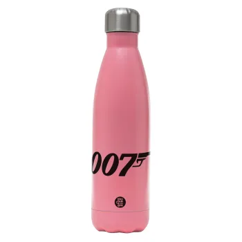 James Bond 007, Metal mug thermos Pink Mat (Stainless steel), double wall, 500ml