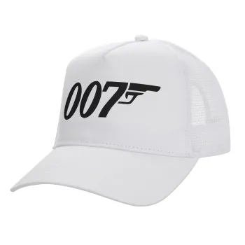 James Bond 007, Καπέλο Ενηλίκων Structured Trucker, με Δίχτυ, ΛΕΥΚΟ (100% ΒΑΜΒΑΚΕΡΟ, ΕΝΗΛΙΚΩΝ, UNISEX, ONE SIZE)