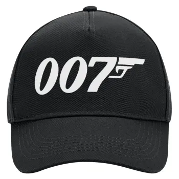 James Bond 007, Adult Ultimate Hat BLACK, (100% COTTON DRILL, ADULT, UNISEX, ONE SIZE)