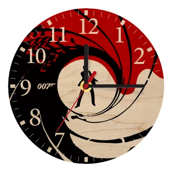 James Bond 007, Ρολόι τοίχου ξύλινο plywood (20cm)
