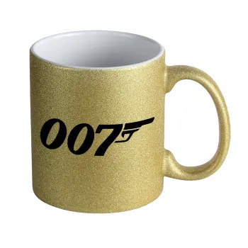 James Bond 007, Κούπα Χρυσή Glitter που γυαλίζει, κεραμική, 330ml