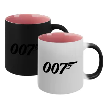 James Bond 007, Κούπα Μαγική εσωτερικό ΡΟΖ, κεραμική 330ml που αλλάζει χρώμα με το ζεστό ρόφημα
