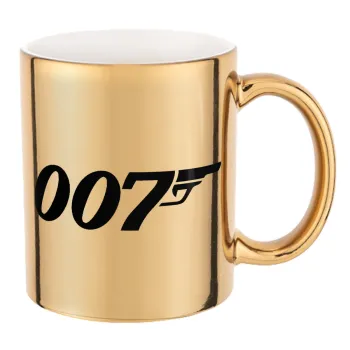 James Bond 007, Mug ceramic, gold mirror, 330ml