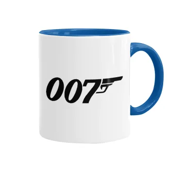 James Bond 007, Κούπα χρωματιστή μπλε, κεραμική, 330ml