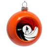 Orange Christmas tree ornament bauble 8cm