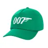Καπέλο Ενηλίκων Baseball, 100% Βαμβακερό,  Πράσινο (ΒΑΜΒΑΚΕΡΟ, ΕΝΗΛΙΚΩΝ, UNISEX, ONE SIZE)