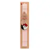 Easter Set, wooden keychain & scented flat Easter candle (30cm) (PINK)