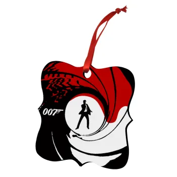 James Bond 007, Στολίδι Χριστουγεννιάτικο στολίδι polygon ξύλινο 7.5cm