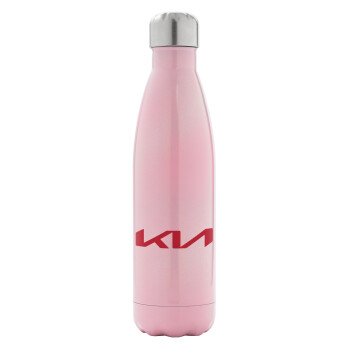 KIA, Metal mug thermos Pink Iridiscent (Stainless steel), double wall, 500ml