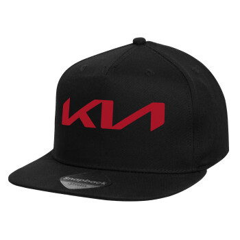 KIA, Καπέλο παιδικό Snapback, 100% Βαμβακερό, Μαύρο