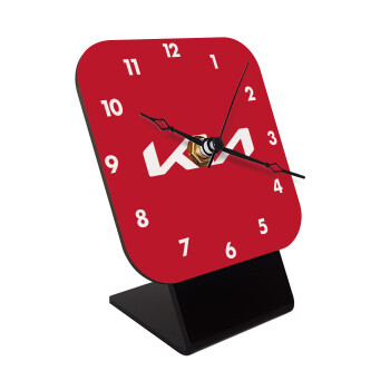 KIA, Quartz Wooden table clock with hands (10cm)