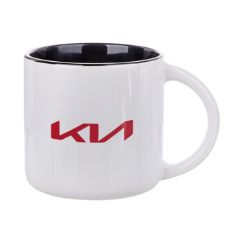 KIA, Κούπα κεραμική 400ml Λευκή/Μαύρη
