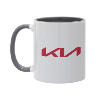 KIA, Mug colored grey, ceramic, 330ml