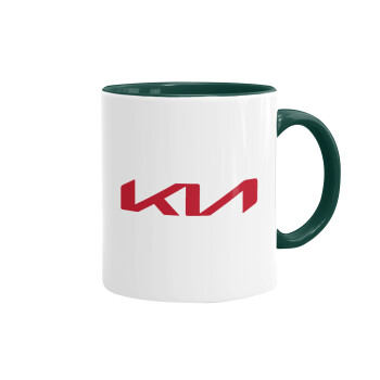 KIA, Mug colored green, ceramic, 330ml