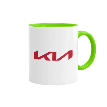 KIA, Mug colored light green, ceramic, 330ml