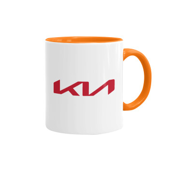 KIA, Mug colored orange, ceramic, 330ml