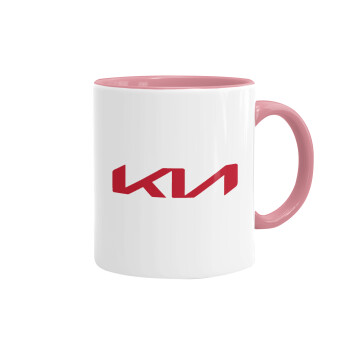 KIA, Mug colored pink, ceramic, 330ml
