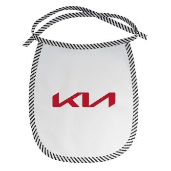 KIA, Σαλιάρα μωρού αλέκιαστη με κορδόνι Μαύρη