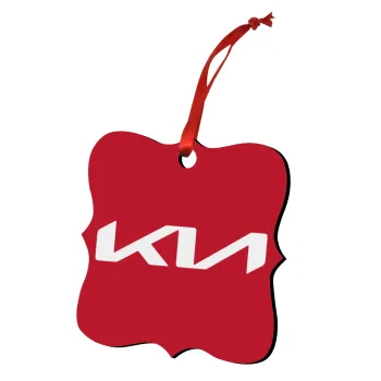 KIA, Christmas ornament polygon wooden 7.5cm