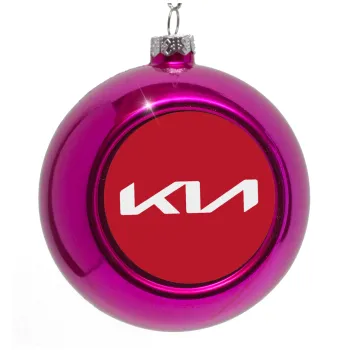 KIA, Purple Christmas tree ornament bauble 8cm