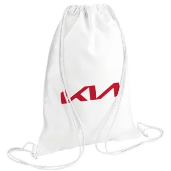 KIA, Backpack pouch GYMBAG white (28x40cm)