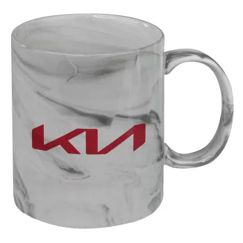 KIA, Κούπα κεραμική, marble style (μάρμαρο), 330ml