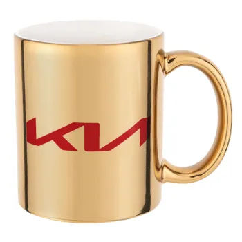 KIA, Κούπα κεραμική, χρυσή καθρέπτης, 330ml