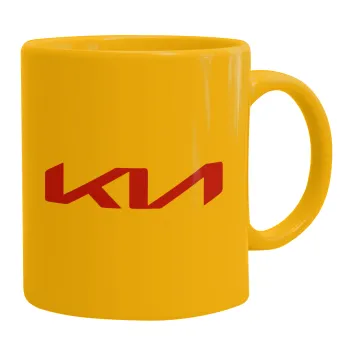 KIA, Ceramic coffee mug yellow, 330ml