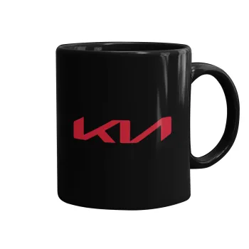 KIA, Mug black, ceramic, 330ml