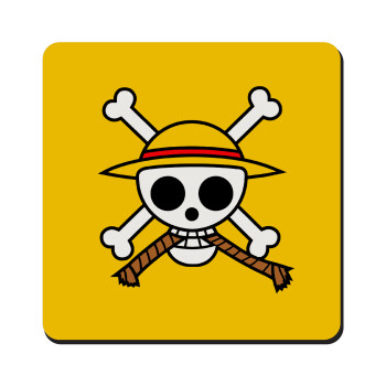 Onepiece skull, Τετράγωνο μαγνητάκι ξύλινο 9x9cm