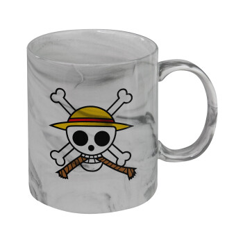 Onepiece skull, Κούπα κεραμική, marble style (μάρμαρο), 330ml